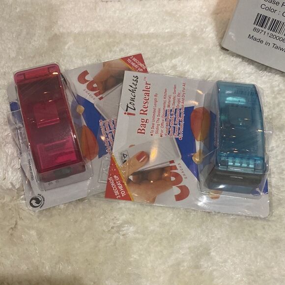 Bag Resealer’s by iTouchless. Includes 2 (red & blue). NIB. - Picture 4 of 7